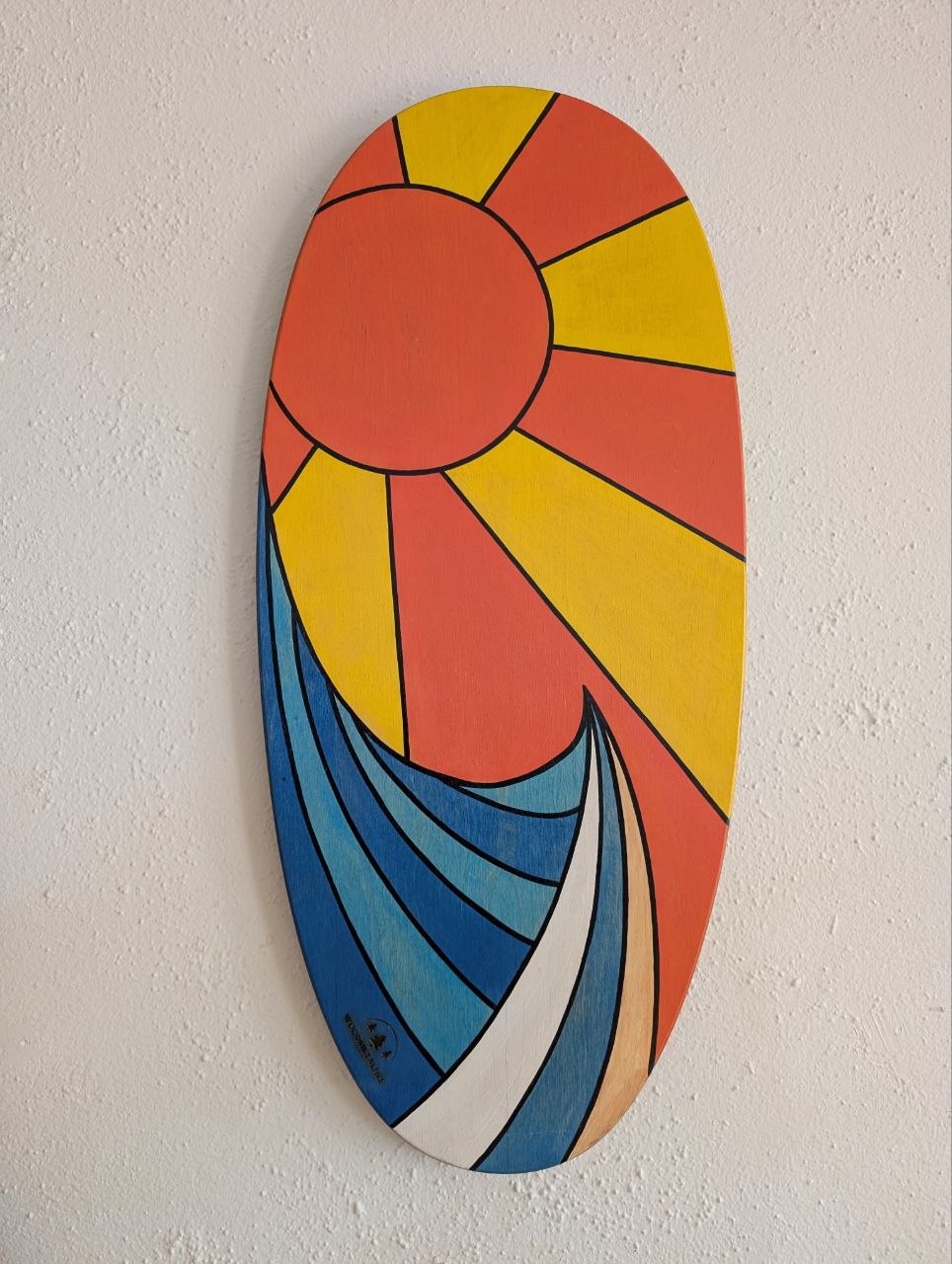 Handcrafted Balance Board — Sunset Surf